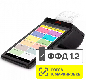 Смарт-терминал АТОЛ Sigma 7. Черный + 1С: Мобильная касса + Сопровождение на 12 мес. без ФН